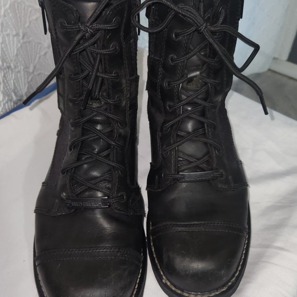 Harley-Davidson Boxbury 7-Inch Blacked-Out Motorcycle Boots D93370 Men Size 11M